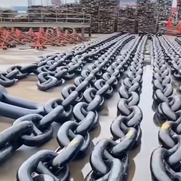 84mm High - Strength Alloy Steel Galvanized Stud Link Anchor Chain Marine Anchor Chain