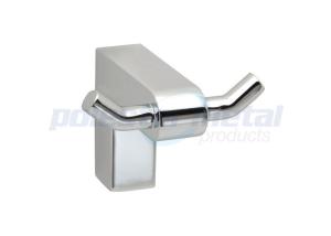 China Polished Chrome Zamak 9600 Series Stainless Steel Double Robe Hook 2-15/16&quot; Width wholesale