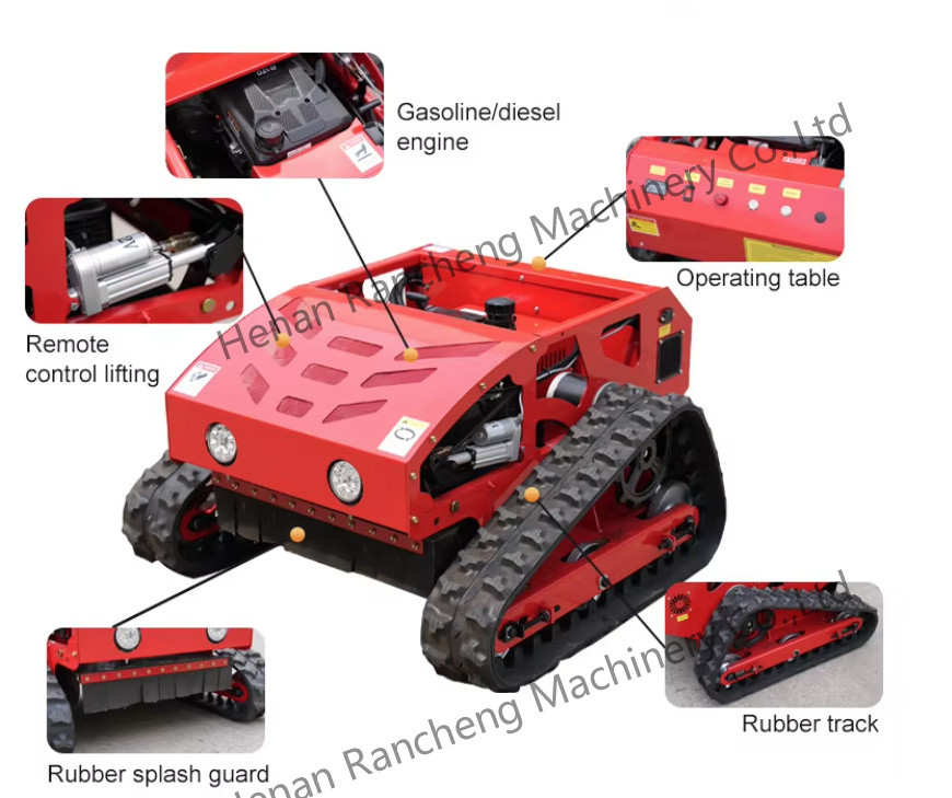 Remote Control Lawn Mower Small Track Gasoline Electric Four - Wheel Lawn Mower