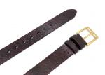 Heavy Duty Mens Casual Leather Belt With Viantage Brass Buckle Logo Stamping
