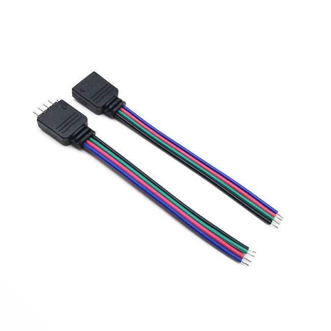 10cm Length 2*0.3mm square 9cm*9cm 4 cores RGB Cable