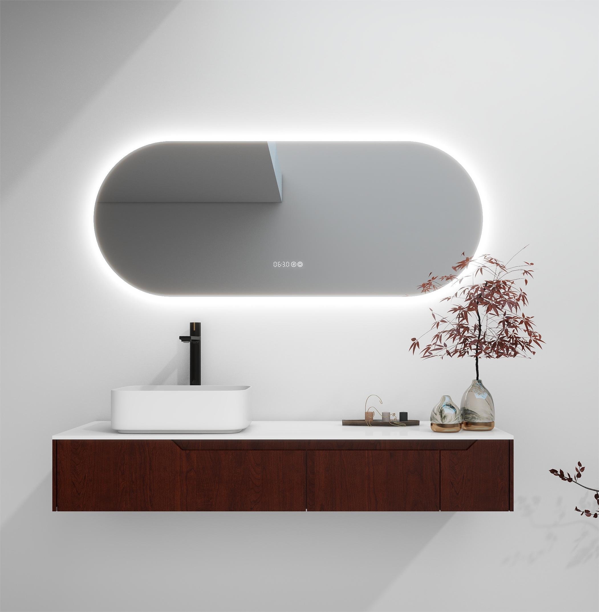 Lighting Defogging Touch Function LED Bathroom Mirror with Magnifying Feature