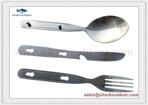 China Stainless steel camping cutlery set wholesale