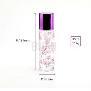 China Smooth Surface Transparent Square Glass Perfume Bottle In Gift Box wholesale