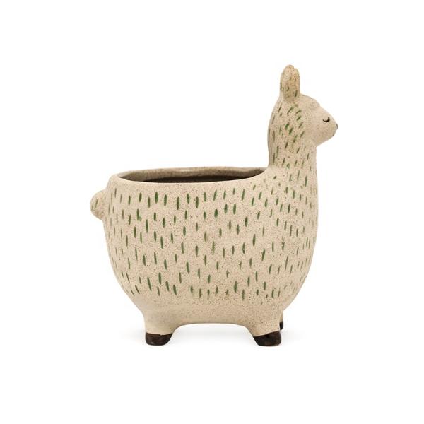 Ceramic Decorative Flower Pots Modern 3D Animal Alpaca Shaped Indoor 6 Inch 12"