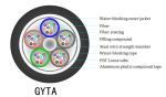 ROSH 12 Core Outdoor Armored Fiber Optic Cable GYTA For Overhead
