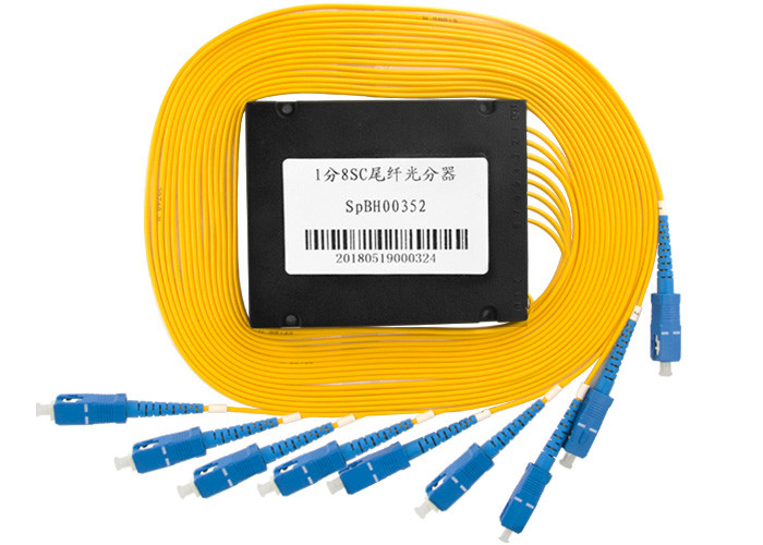 FTTH Fiber Optic Splitter Types 1X8 Structure With SC UPC Connector