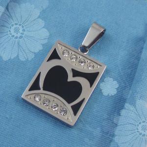 China 316L Stainless Steel Rectangle Square Shaped Necklace Pendant LPS0145-2 wholesale