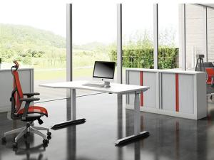 China Aluminium Adjustable Office Table Electrical Motorized Computer Desk wholesale