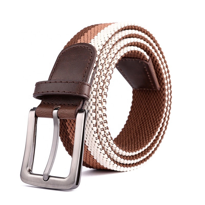 Canvas Woven Braided Fabric Belt Colorful 3.5cm Clip Buckles
