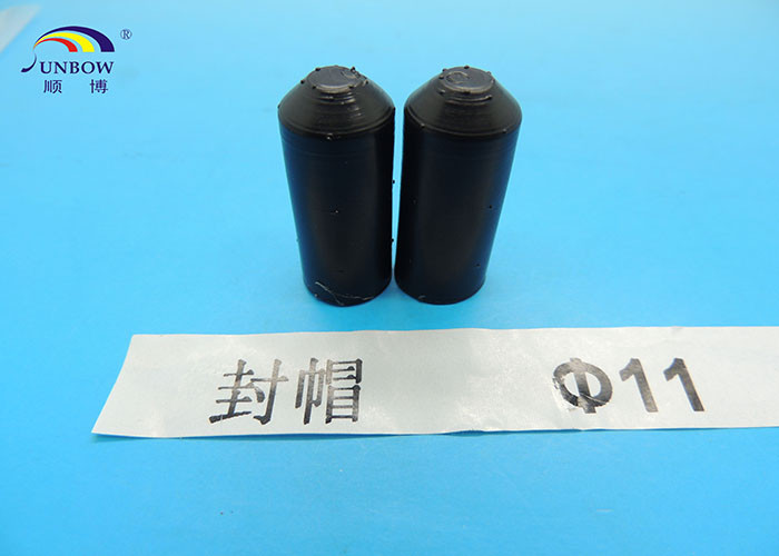 Wire Cables Accessories Waterproof Polyolefin Heat Shrink End Caps , Tube Protection Caps