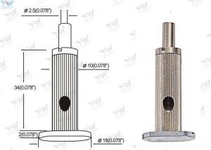 China Mounting Base Aircraft Cable Grippers Φ 10 Mm Diameter Nickel Plated Brass Gripper wholesale