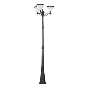 China All In One Solar Landscape Lighting Garden Pathway 3 Head Outdoor Post Light wholesale