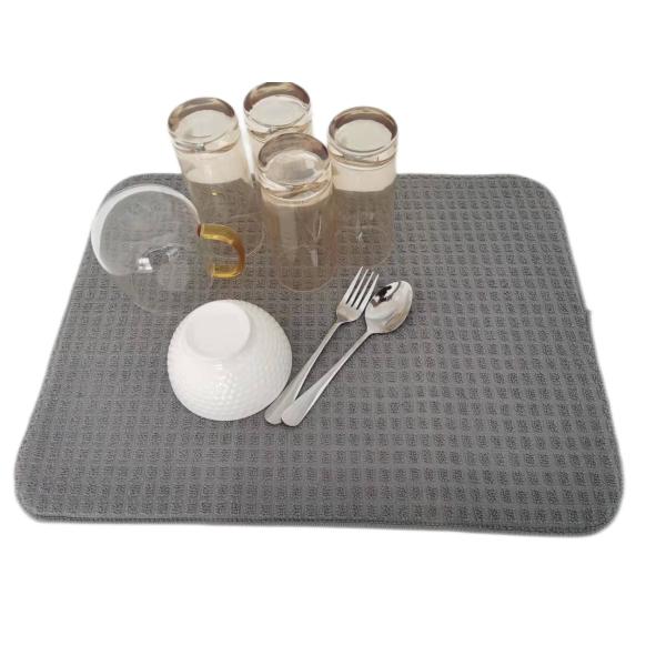 High Quality Custom Kitchen Counter Top Microfiber Dish Drying Drainer Boards Mat