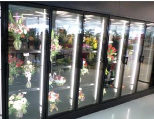 China Floral Display Walk In Coolers walk in glass door cooler colored steel wholesale