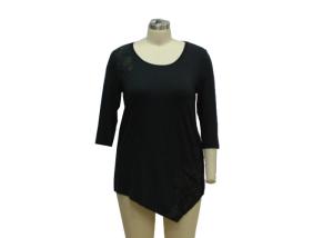 China Front Length Back Short Casual Ladies Wear Women'S Plus Size 3 4 Sleeve Tunics wholesale