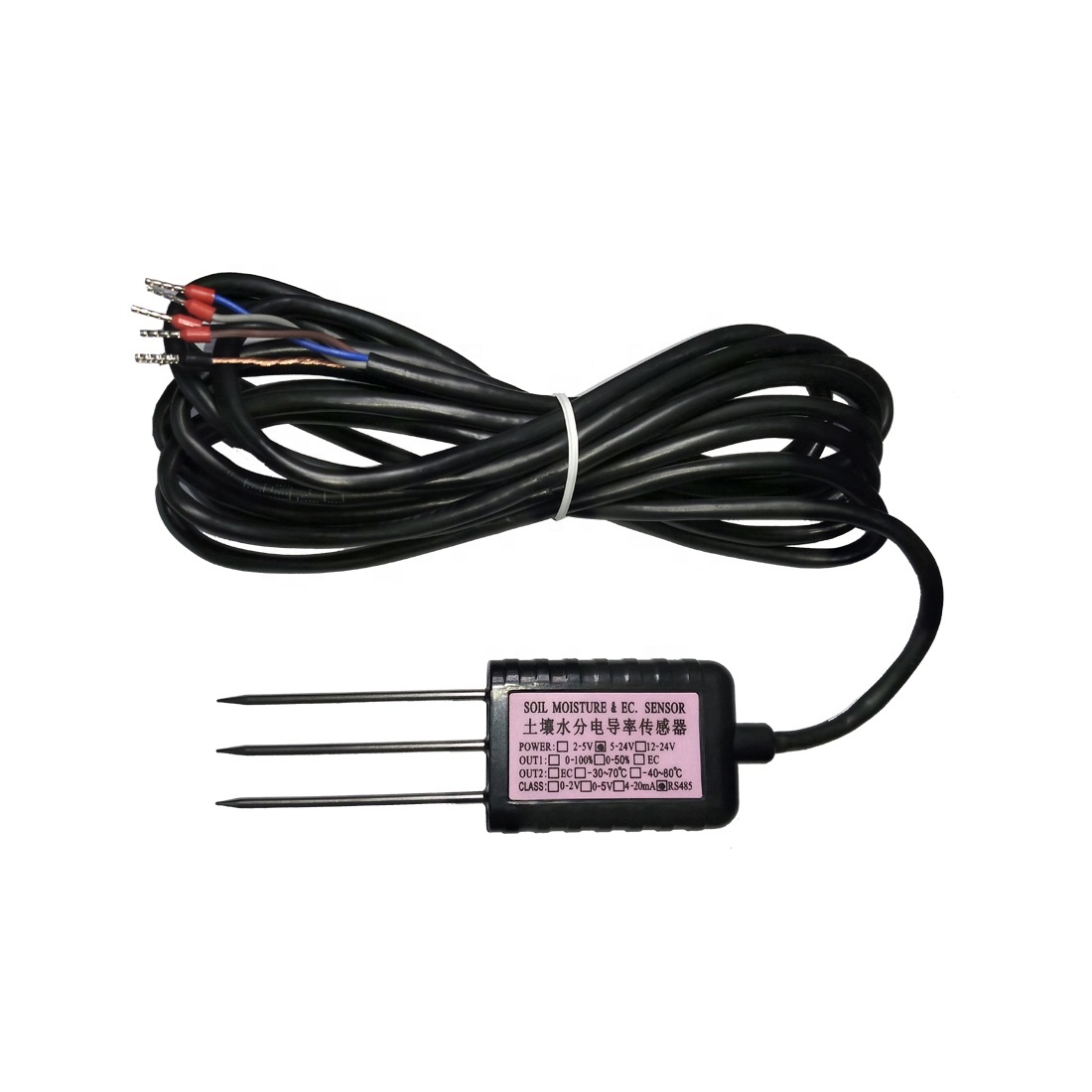High Accuracy Soil Temperature Humidity Sensor DC12V 24V Output for Salinity Measurement