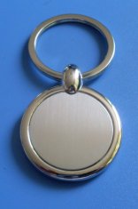 Iron / Brass / Zinc alloy Round 3.0mm Promotional Metal Keyrings