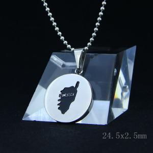 China Fashion High Quality Fashion Stainless Steel Round Shapped Necklace Pendant LPR245 wholesale