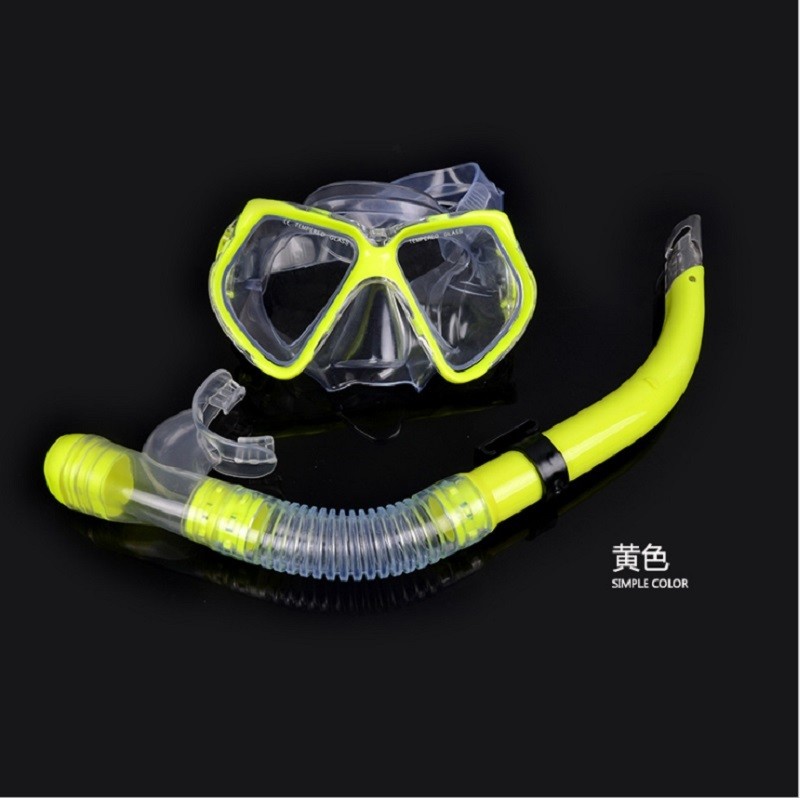 blue Super cheap Rubber mask diving mirror snorkeling equipment Diving mirror and snorkel