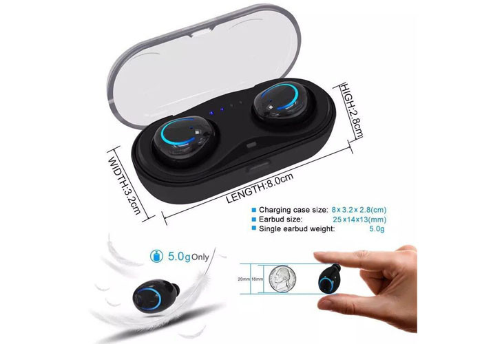3D Stereo Sound Cordless Noise Cancelling Earbuds 65 / 500mAh Battery Capacity