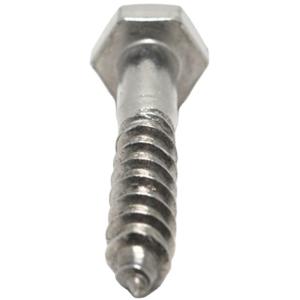 China DIN571 Galvanized Stainless Steel SS304 SS316 Hex Head Wood Screw Lag Bolt Coach Screw wholesale
