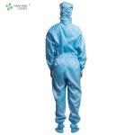 Dust Proof Anti Static Clean Room Garments With Hood Straight Open Button Lapel