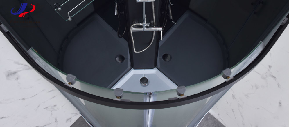 Quadrant Shower Room With Matt Black Profile Frame And 4/5mm Tempered Glass