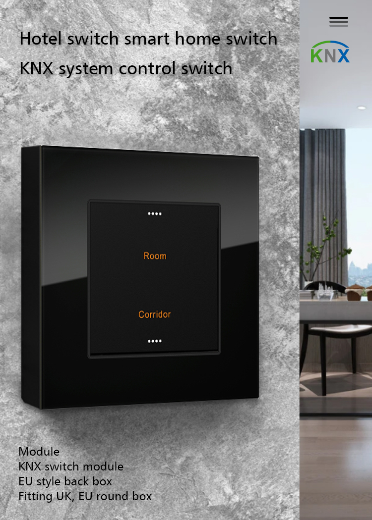 KNX Smart Home Switch Light Control System 86mm Size​ Backlight Design