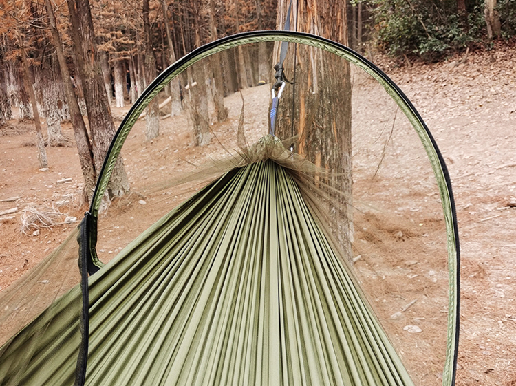 Lightweight Portable Camping Parachute Hammock with Mosquito Net and Polyester Fiber