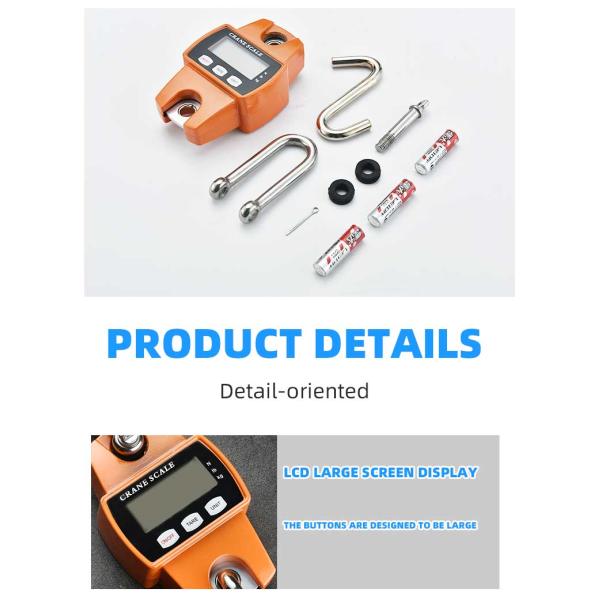 ABS stainless steel 300kg Digital Hanging CRANE SCALE Weighing Scale with LCD Display for Measuring OEM Supported