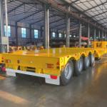 2 Line 4 Axle Low Bed Trailer 80-120ton Detachable Gooseneck Semi Truck Lowboy