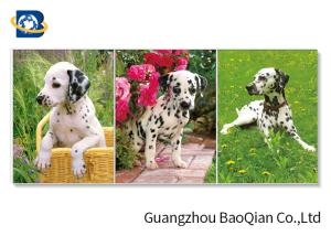 China Lovely 3d Animal Picture With Black Frame , Lenticular 3d Stereograph Printing wholesale