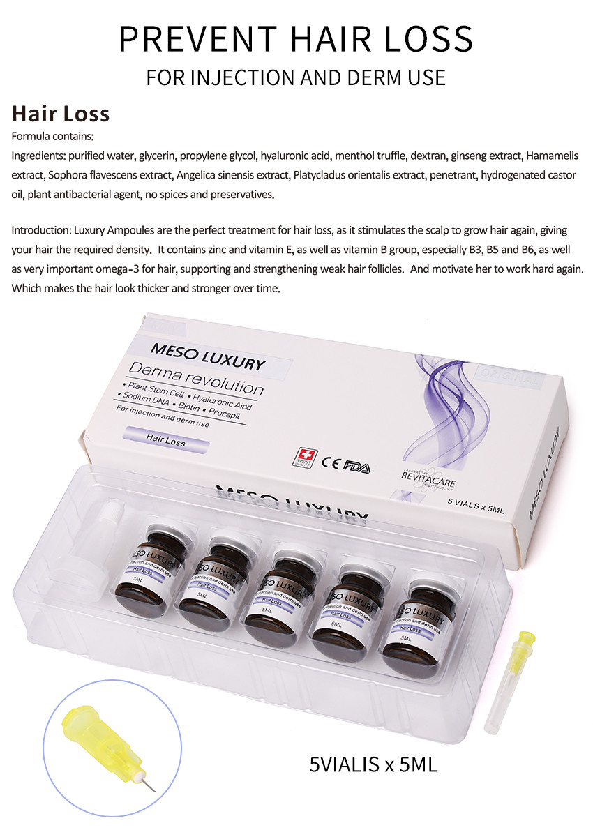 Luxury Anti Hair Loss Serum Mesotherapy Injection Treatment For Hair Growth