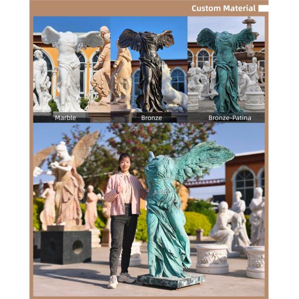 Hot Sale White Female Angel Marble Sculpture for Decoration