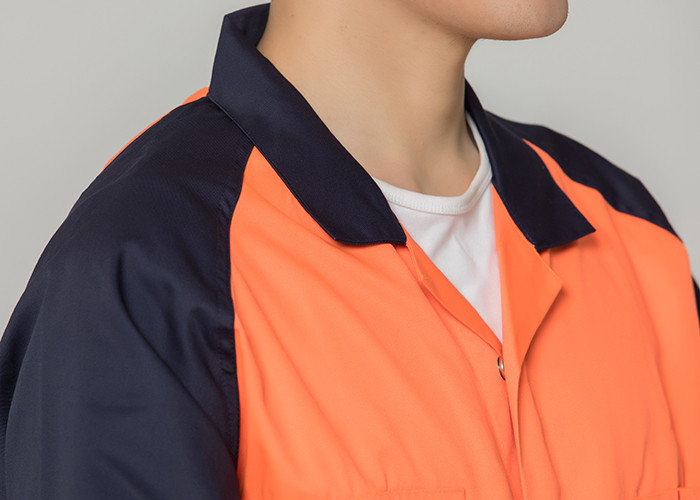 Double Stitching Safety Work Clothes High Visable Orange Jacket Bib Pants Suit