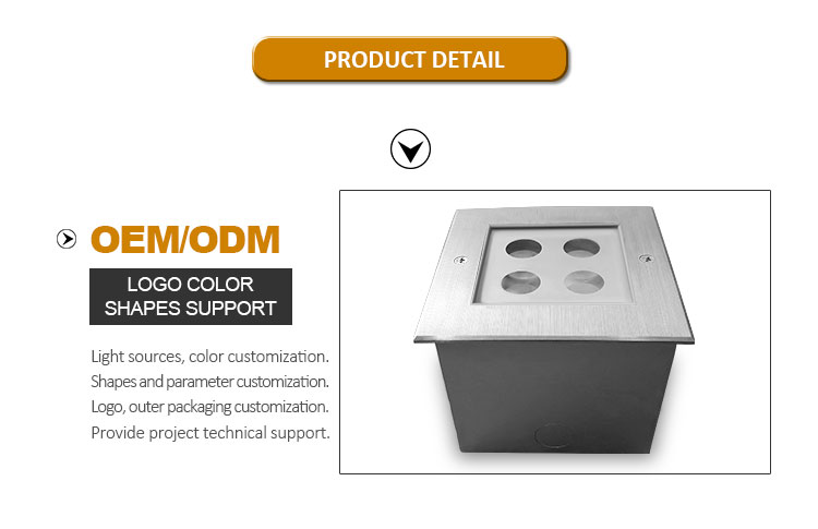 Adjustable Underground Outdoor LED Floor Lights For Driveway Landscape Pathway