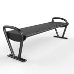Outdoor Powder Coating 1250mm Steel Garden Benches