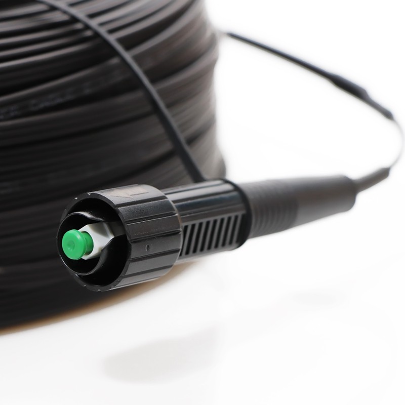 Waterproof Mini Fiber Optic Patch Cord SCAPC HUAWEI Connector IP67 FTTA Outdoor