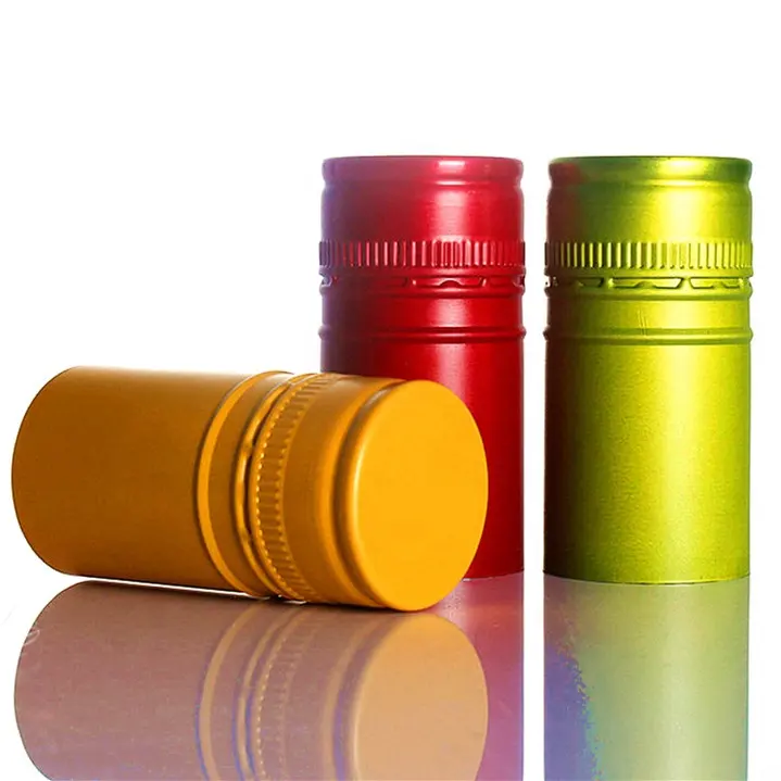 Custom Logo Aluminum Screw Cap for Alcohol Liquid in Glass Cosmetic Jars and Bottles