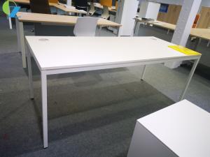 China White One Person Manager Computer Office Table Simple Design wholesale