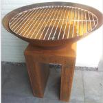 Modern Cooking Charcoal Barbecue Grill Corten Steel Outdoor Fire Bowl BBQ