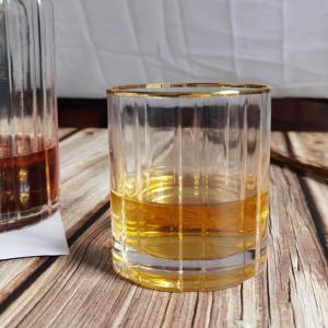 China Customized Gold Rim Whole Set Handmade Whiskey Glass wholesale