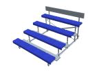 Aluminum Playground Outdoor Metal Bleachers 4 Rows With Seats