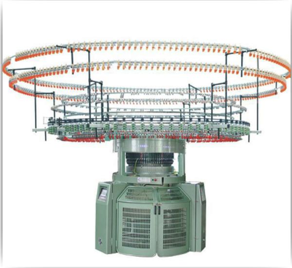 5.5KW Auto Striper Circular Knitting Machine , 2.5T Single Jersey Knitting