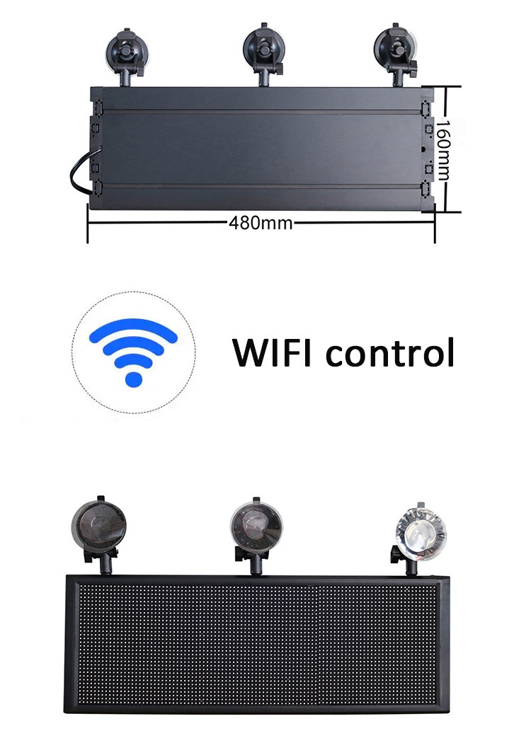 SMD3535 5500cd/sqm LED Sign Board 4G Wifi IP33 Car Taxi Rear Window