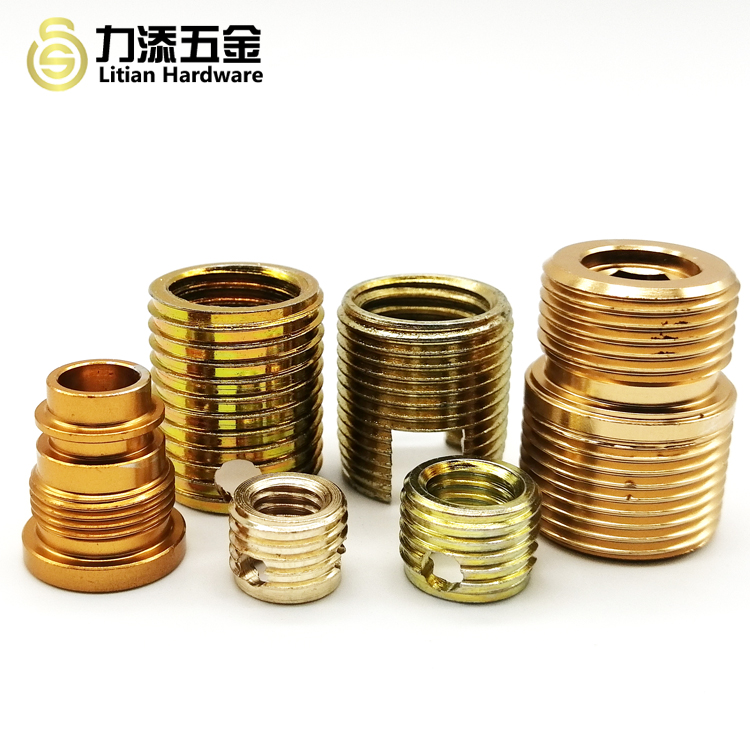 Grade 12.9 Precision CNC Machining Parts Threaded Brass Inserts M8 For Wood