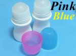 Empty 50ml Essential Oil Cosmetic Plastic HDPE Roller Bottle White Deodorant