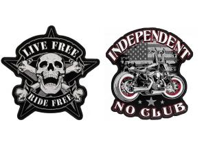 China Washable Metallic Thread Motorcycle Biker Patch Iron On Badges wholesale