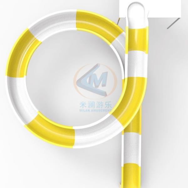 Single Water Park Slide Curved Bright Surface Innovative With Customized Platform Height
